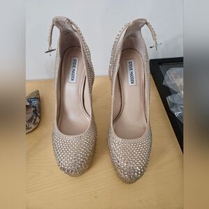 Steve Madden Skyrise Ankle Strap Rhinestone Pump